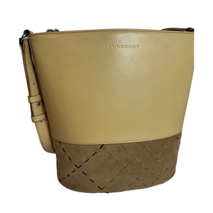 Burberry Vintage Leather & Suede Shoulder Bag